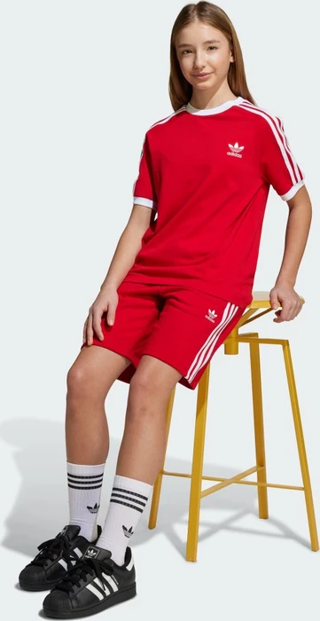 adidas 3-Streifen T-Shirt kurzarm better scarlet (Junior)