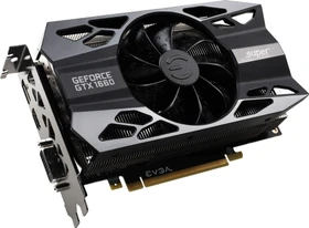 EVGA GeForce GTX 1660 SUPER Black Gaming, 6GB GDDR6, DVI, HDMI, DP (06G-P4-1061-KR)