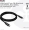 Club 3D USB4 Kabel, USB4 Gen3x2, 40Gb/s, 8K60Hz, 240W PD EPR, USB-C Stecker auf USB-C Stecker, 2m Vorschaubild