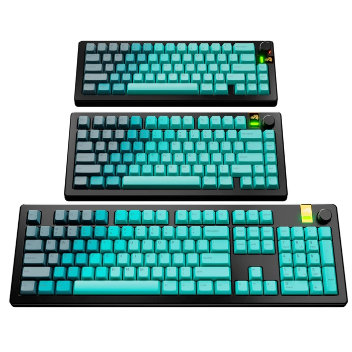 Glorious GPBT Gradient V2 Keycaps, Kunststoff (PBT), Rainforest, grün, 131 Tasten, ANSI-US