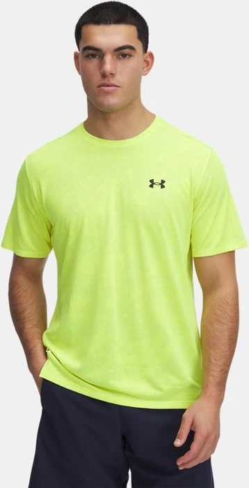 Under Armour Tech Vent Jacquard Funktionsshirt kurzarm high vis yellow/black (Herren)