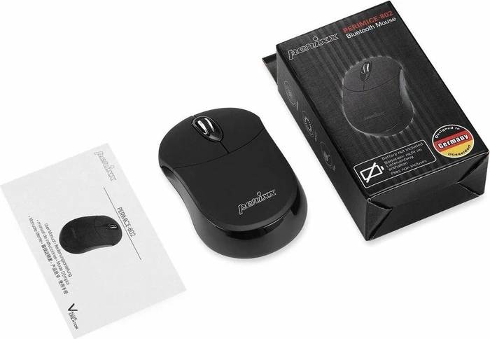 Perixx PERIMICE-802 Mini Bluetooth Maus schwarz, Bluetooth