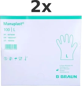 B.Braun Manuplast Einweghandschuhe L weiß, 100 Stück