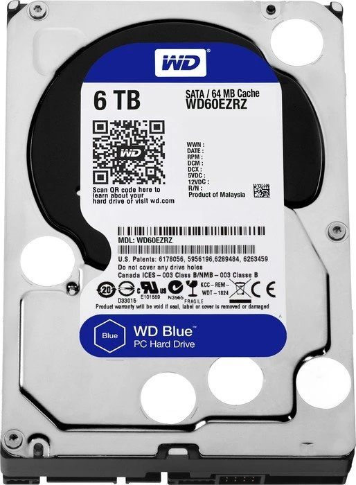 Western Digital WD Blue 6TB, 512e / 3.5" / SATA 6Gb/s