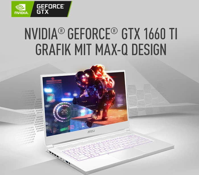 MSI Stealth 15M A11SDK-071, Pure White, Core i7-1185G7, 16GB RAM, 1TB SSD, GeForce GTX 1660 Ti Max-Q, DE