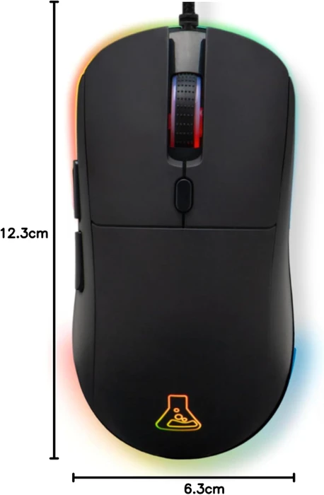 The G-Lab Kult Cobalt Gaming Mouse, schwarz, USB
