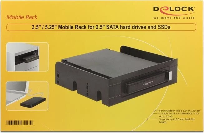 DeLOCK 5.25" Wechselrahmen auf 2.5" SATA
