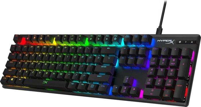 HP HyperX Alloy Origins, LEDs RGB, HyperX RED, USB, US