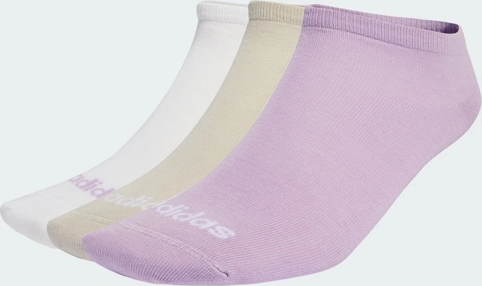 adidas Thin Linear Low-Cut Socken powder plum/white/halo mint, 3 Paare