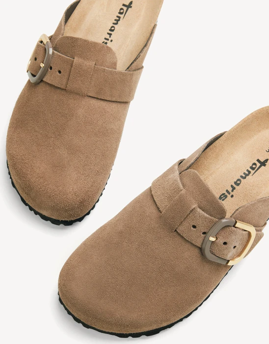 Tamaris Lederpantolette braun (Damen)