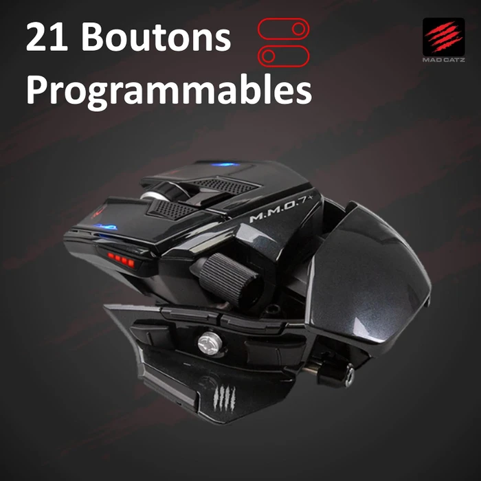MadCatz M.M.O 7+ Wireless Gaming Mouse schwarz, USB