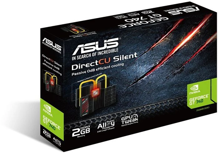 ASUS GeForce GT 740 Silent, GT740-DCSL-2GD3, 2GB DDR3, VGA, DVI, HDMI
