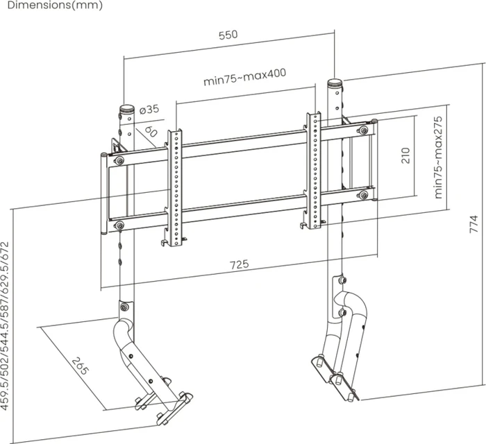 Oplite R8 Single Monitor Mount, schwarz