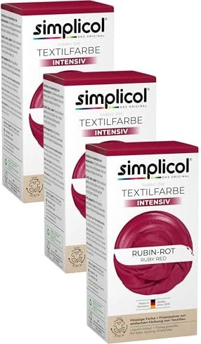 Simplicol Textilfarbe Intensiv rubin-rot, 1 Stück