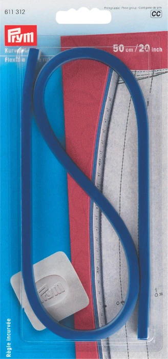Prym Flexibles Kurvenlineal 50cm, mit mm-Teilung, blau