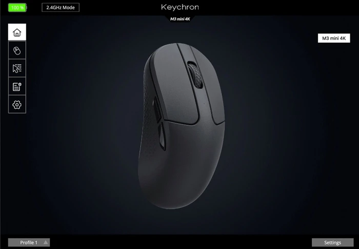 Keychron M3 mini 4K Wireless Mouse schwarz, USB/Bluetooth