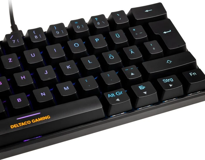 Deltaco Gaming Mini Mechanical 60% Layout, Content RED, USB, DE