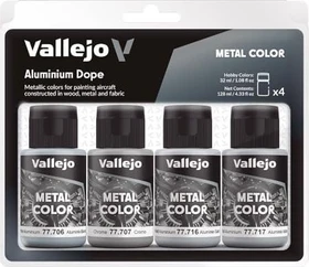 Vallejo Metal Color Aluminium Dope Farbset, 4-tlg.