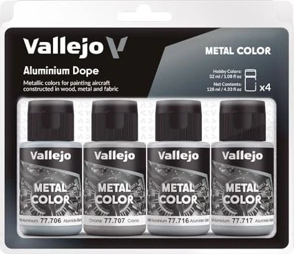 Vallejo Metal Color Aluminium Dope Farbset, 4-tlg.