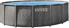 Intex Prism Greywood Frame Pool Set rund 457x122cm