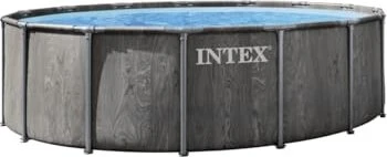 Intex Prism Greywood Frame Pool Set rund 457x122cm