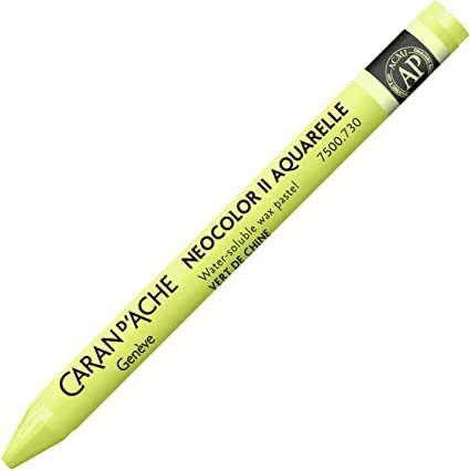 Caran d'Ache Neocolor II Aquarelle Wachskreide, chinesischgrün, 10er-Pack