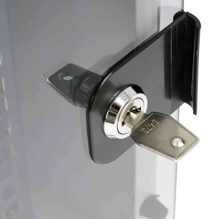 HMF Serverschrank 10", HMF 63400 6HE, Sicherheitsglastür, IP20, 300mm tief