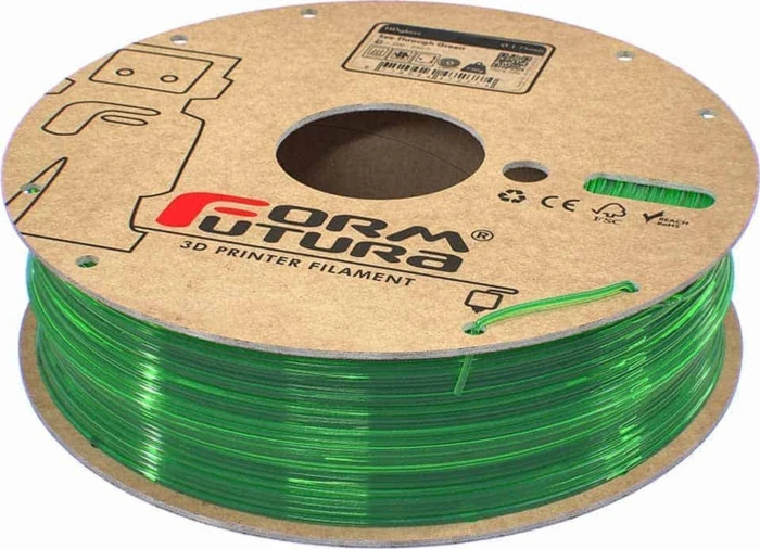 Formfutura HDglass PETG, see through green, Spule, 1.75mm, 750g