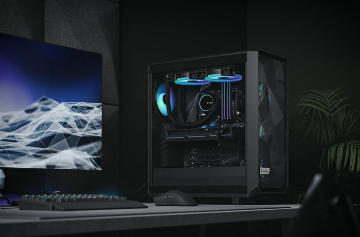 Fractal Design Meshify 2 Compact RGB Black TG Light Tint, Glasfenster