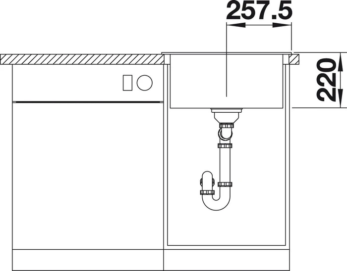 Blanco Pleon 5 InFino Einbau Becken mittig softweiß