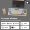 Epomaker RT85 Wireless, Gray White, LEDs RGB, hot-swap, Epomaker Creamy Jade, USB/Bluetooth, US Vorschaubild