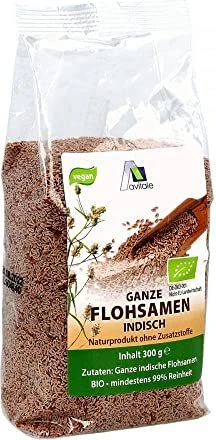 Ganze Flohsamenschalen Bio Pulver