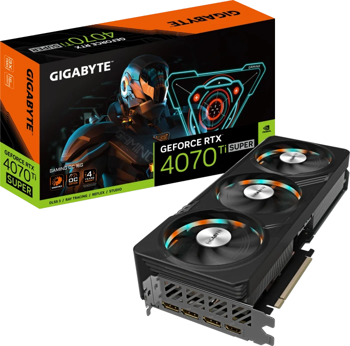 GIGABYTE GeForce RTX 4070 Ti SUPER Gaming OC 16G, 16GB GDDR6X, HDMI, 3x DP