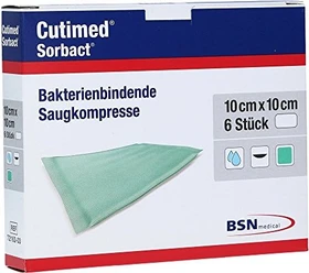 BSN medical Cutimed Sorbact Saugkompressen, 10 x 10cm, 6 Stück