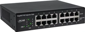 InLine Desktop Gigabit PoE-Injektor, 16x RJ-45, 120W PoE+ (32308H)