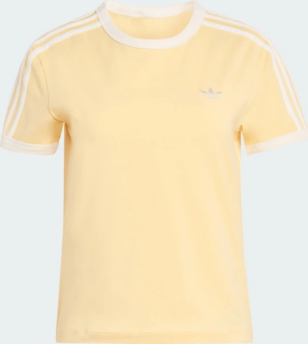 adidas 3-Streifen Slim T-Shirt kurzarm orange tint/off white (Damen)