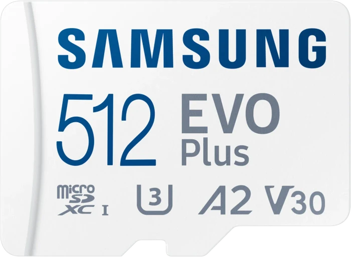 Samsung EVO Plus 2024 R160 512GB Kit, UHS-I U3, A2, Class 10
