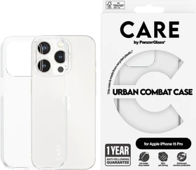PanzerGlass Care Flagship Case Urban Combat für Apple iPhone 15 Pro transparent