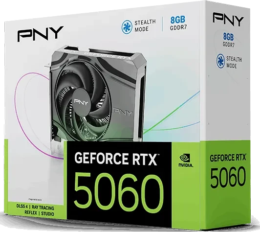 PNY GeForce RTX 5060 Single Fan, 8GB GDDR7, HDMI, 3x DP