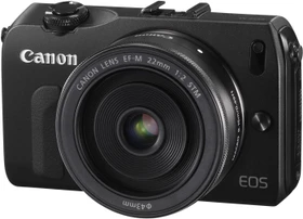Canon EOS M schwarz mit Objektiv EF-M 22mm 2.0 STM