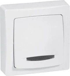 Legrand Oteo Aufputz Taster Schließer Kontroll/Beleuchtet, ultraweiß