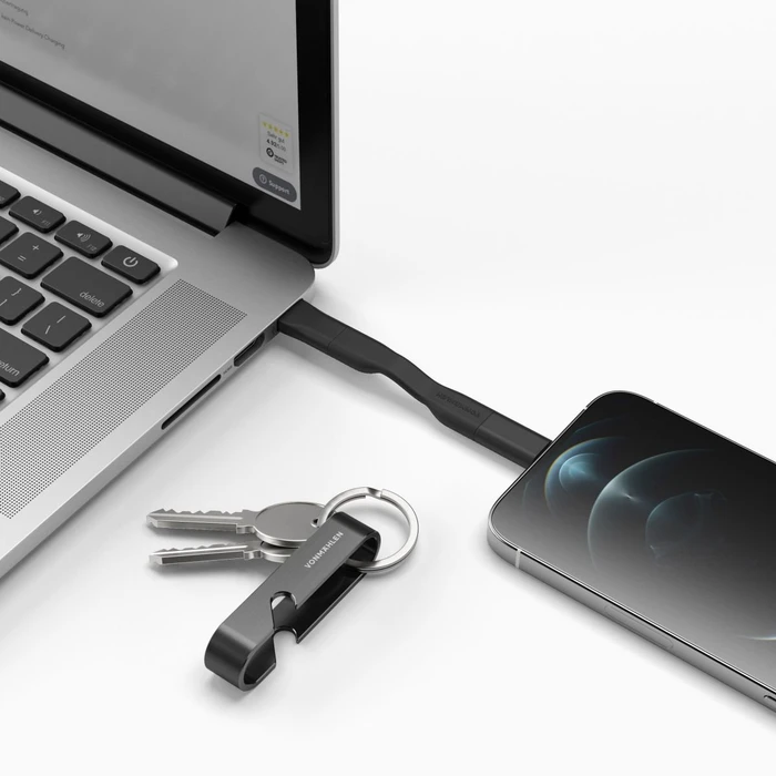 Vonmählen High Six 6in1 USB-C Kabel mit Lightning/USB Micro-B/USB-A Adapter Dongle, schwarz