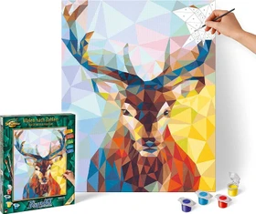 Schipper Arts & Crafts Malen nach Zahlen Polygon-Art Hirsch