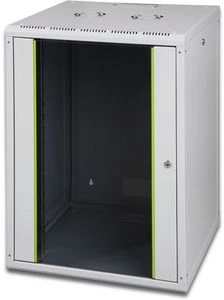 Digitus Professional Unique Serie Wandschrank 12HE, Sicherheitsglastür, IP2X, grau, 600mm tief