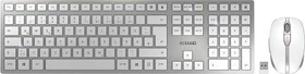 Cherry DW 9100 Slim weiß/silber, USB/Bluetooth, CH