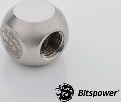 Bitspower T-Adapter 3x G1/4" glänzend silber