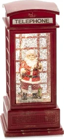 Konstsmide Motiv Wasserlaterne klein Telefonzelle mit Weihnachtsmann LED 1x warmweiß