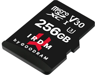 goodram M3AA IRDM MICROCARD R100/W70 256GB Kit, UHS-I U3, Class 10
