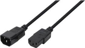 LogiLink Kaltgeräte Verlängerungskabel C13/C14 schwarz, 3m