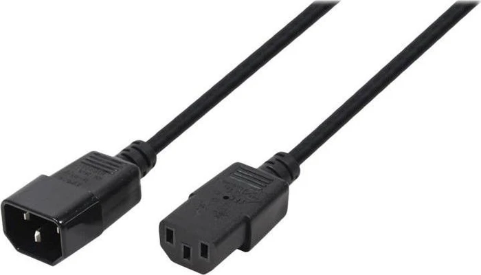 LogiLink Kaltgeräte Verlängerungskabel C13/C14 schwarz, 3m